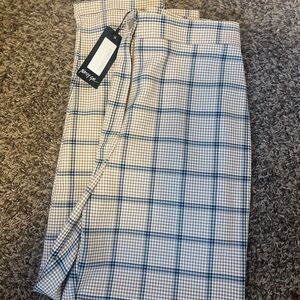 Nasty Gal Blue and White Plaid Pants